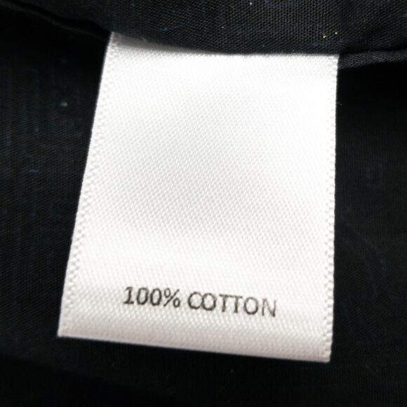 Murano Shirt Men's XL Slim Fit Button Up Oxford Black Blue Geometric Cotton - Picture 7 of 10